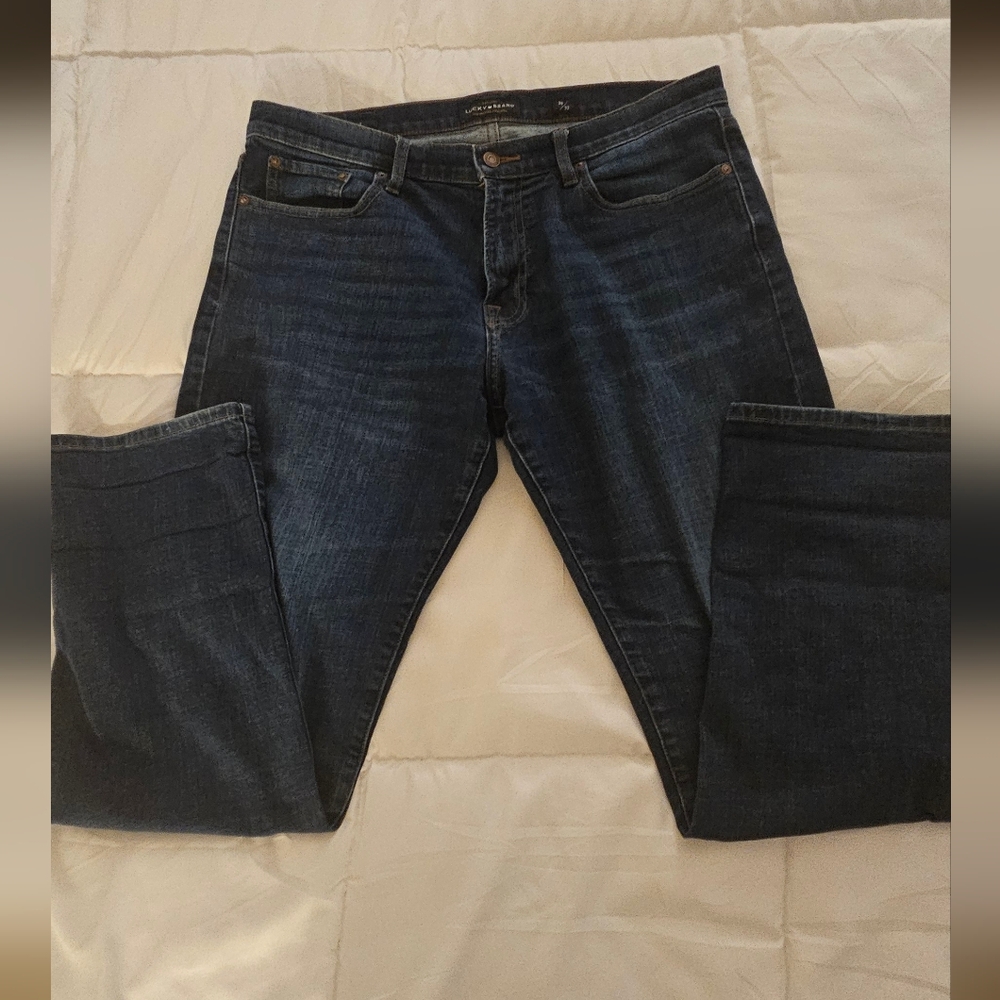 Lucky Brand Indigo Denim 221 Straight Jeans Size 36/32
